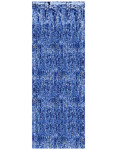 Blått Metallisk Dørforheng 250x90 cm