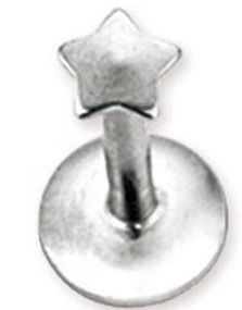 Labret med Stjerneformet Kule - 1.2 x 8 mm