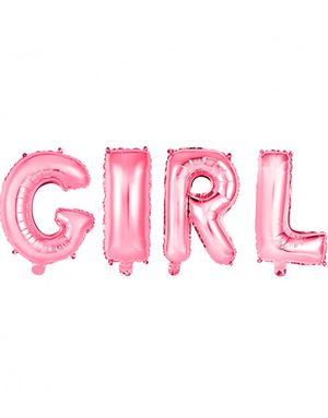 GIRL - 4 stk Lys Rosa Folieballonger 41 cm
