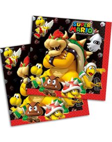 16 stk Servietter 33x33 cm - Super Mario Party