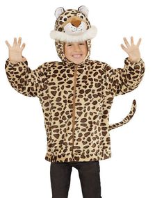 Leopard Kostymeoverdel til Barn i Plysj