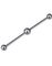 Ørebarbell m/Kule i Midten - Steel