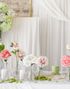 Hvit Peonblomst 35 cm - Kunstige Blomster