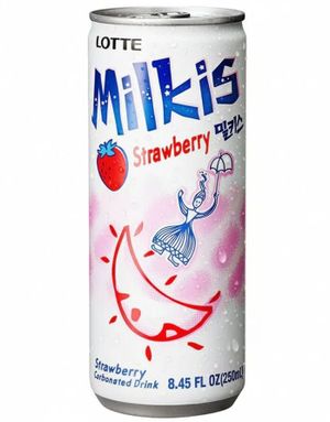 Milkis Strawberry and Milk Flavour - Brus med Jordbær- og Melkesmak 250 ml (Korea)
