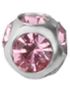Diamond Spaceship - Sølvfarget Stålkule med Rosa Stener