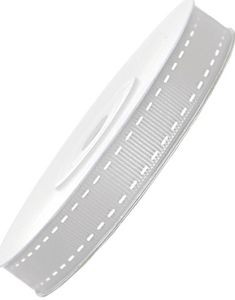 SØLVFARGET Ribbet Bånd med Sting-Motiv 25 m x15 mm