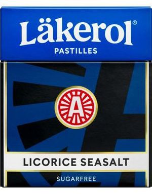 Läkerol Sugarfree Licorice Seasalt / Lakris Sukkerfrie Pastiller med Havsaltsmak 25 gram