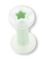 Green Star Akryl - Hvit Piercing Plugg