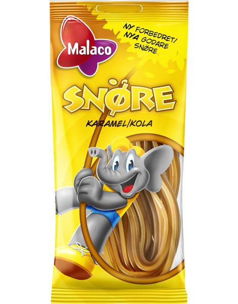 Pose med Malaco Karamellsnøre 94 gram