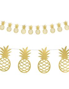 Gullfarget Ananas Girlander 2 meter - Aloha Tropical