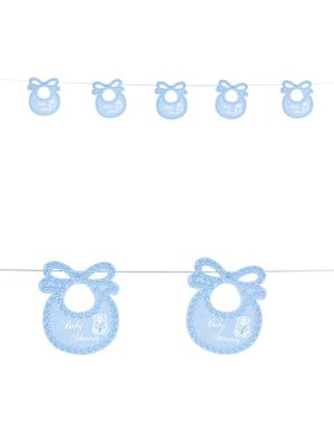 Blått Babyshower Banner med Smekker 275 cm