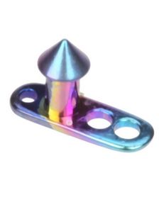 Multi Color Spiked Dermal anchor