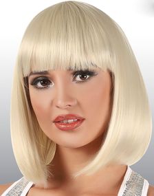 Blond Deluxe Bob Parykk med Naturlig Utseende