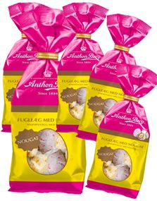 1801267200_125 stk Anthon Berg Marsipan Fugleegg med Nougat - Hel Eske 3100 gram