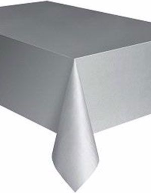 Sølvfarget Plastduk 137x274 cm