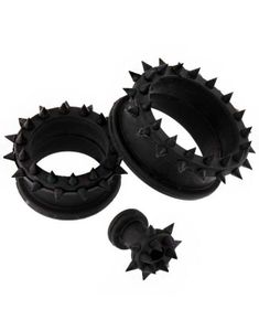 Piercing Tunnel With Spiked Edges - Svart