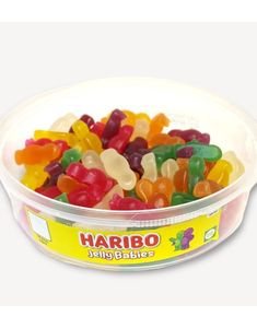 100 stk Haribo Jelly Babies - Boks med Gelegodteri 510 gram