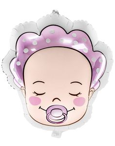 Rosa Baby Folieballong til Dåp, Babyshower og Bursdag 45x40 cm