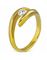 Elegance - Gullfarget Ring i Kirurgisk Stål med CZ Sten