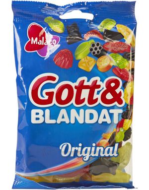Godt og Blandet Original - Blanding av Vingummi og Lakris 50 gram