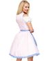 Lys Rosa Luksus Dirndl-Oktoberfestkjole i Luksuskvalitet med Rutete Forkle