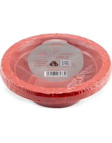 10 stk Dype Røde Gjenbrukbare Plastikkskåler 15,5 cm