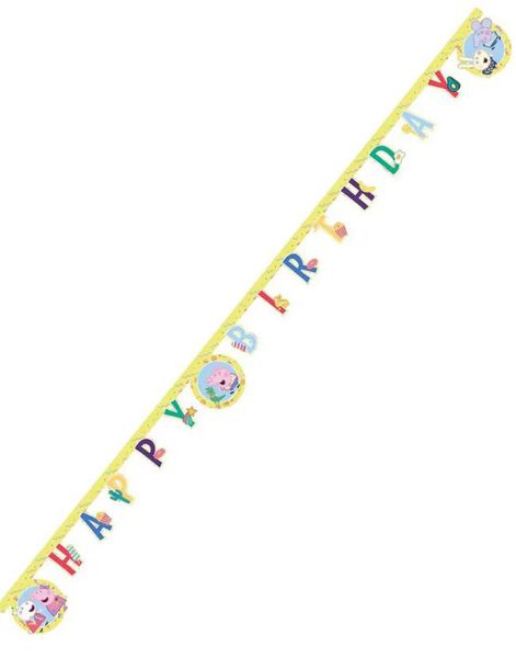 Happy Birthday Banner 2 meter - Peppa Gris