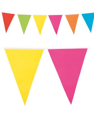 Banner med Fargerike Store Vimpel Flagg 10 meter 