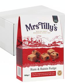 6 stk Mrs Tilly Rum and Raisin Fudge / Myke Karameller m Rom og Rosin - Hel Eske