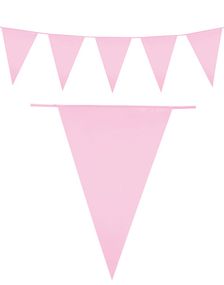 10 Meter Banner med Lys Rosa Vimpel Flagg