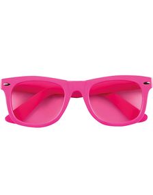 Neon Rosa Wayfarer Solbriller med Rosa Glass