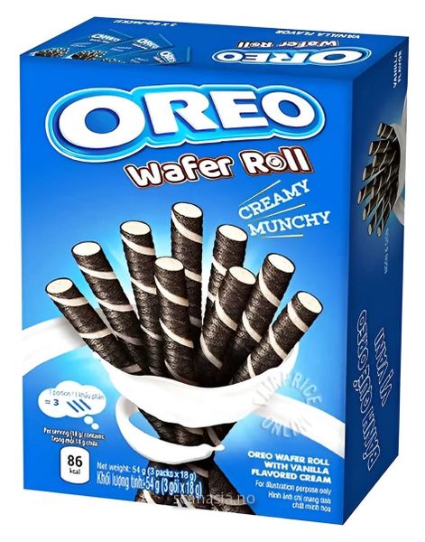 DATOVARE - Oreo Wafer Rolls - Oreostenger med Vaniljekremfyll 54 gram (Vietnam)