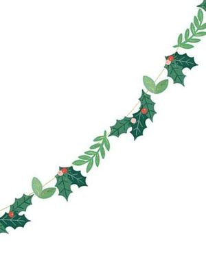 Jule Mistletoe Banner i Papir med 1,5 Meter Tråd