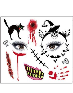 Ark med Forskjellige Halloween Tatoveringer (Fake Tattoo)