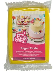 Funcakes Fondant - Electric Yellow / Elektrisk Gul 250 gram