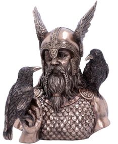 Odins Messengers - Odinfigur med Hugin og Munin 23 cm