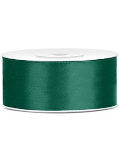 MØRK GRØNT Satinbånd 25 meter x 25 mm