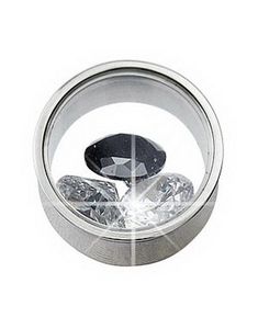 Stilig Piercing Plugg med tre Stener Inni