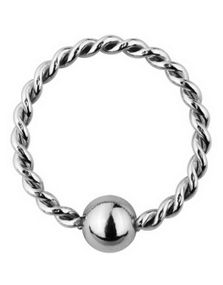 Twisted Circle BCR Piercing - Steel 