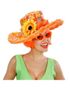 Blomstermønstret Orange Hatt med Blomst