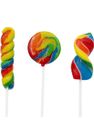 1 stk Twist and Swirl Pops - Regnbuefargede Assorterte Spiral-, Runde- og Skrueformede Kjærligheter på Pinne - Candy Realms