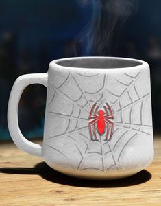 Spider-Man Krus med Logo og Spindelvev Mønster - Marvel Lisensiert 