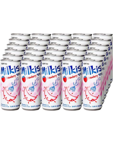 30 stk Milkis Strawberry and Milk Flavour - Brus med Jordbær- og Melkesmak - Helt Brett 30x250 ml (Korea)