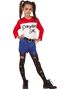 Crazy Dangerous - Harley Quinn Inspirert Kostyme til Jente - Strl 10-12 år