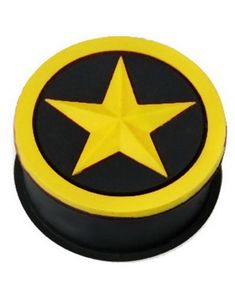 Yellow Stardom - Svart Piercing Plugg