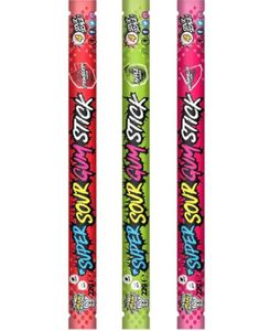 Brain Blasterz Sour Gum Sticks - Assorterte Sure Tyggegummistenger 22 gram