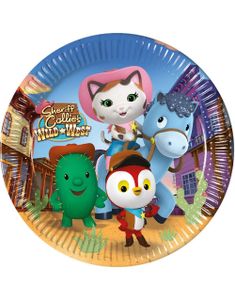 8 stk Papptallerkener 23 cm - Sheriff Callie