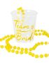 Shotglass m/Gullfarget Perlekjede "Team Bride" - Hen Party
