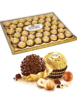 42 stk Ferrero Rocher Sjokoladekonfekt - Ekstra Stor Konfekt/Gaveeske 525 gram