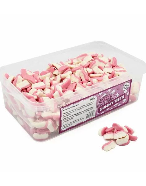 600 stk Sweetshop Gummy Teeth - Boks med Skum-Tenner 1,02 kg